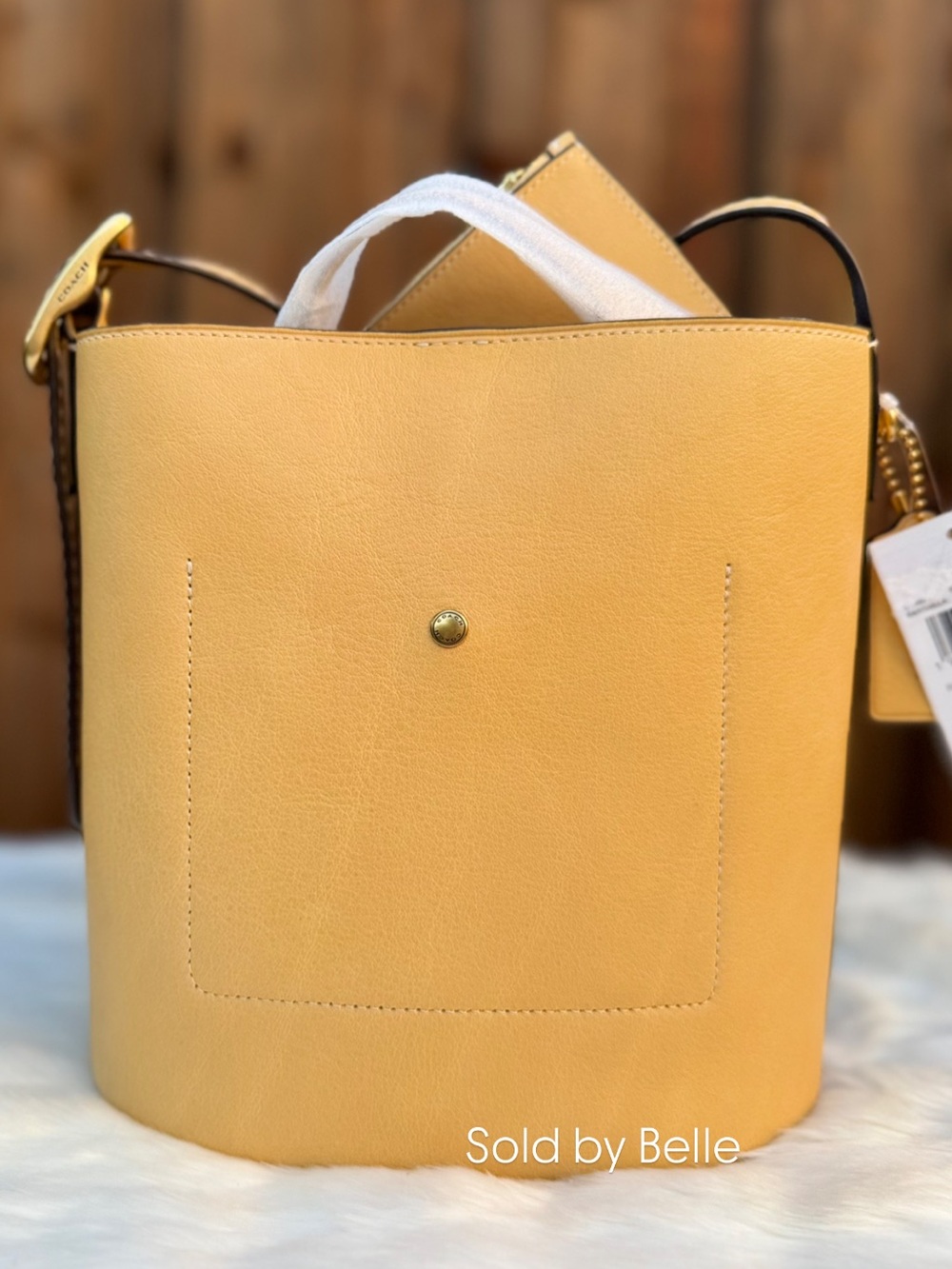 NWT Coach Bleecker Bucket 21 Vanilla - Picture 3 of 7